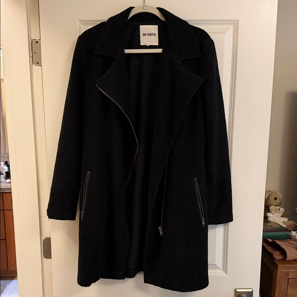 BB Dakota Women's Elegant Black Trench Coat